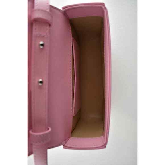 Givenchy Mini 4G Baby Pink Calf Leather Silver Logo Flap Crossbody Shoulder Bag - Picture 11 of 12